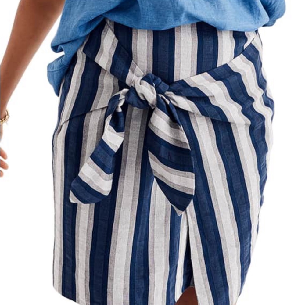 Madewell faux wrap knot mini skirt (0)